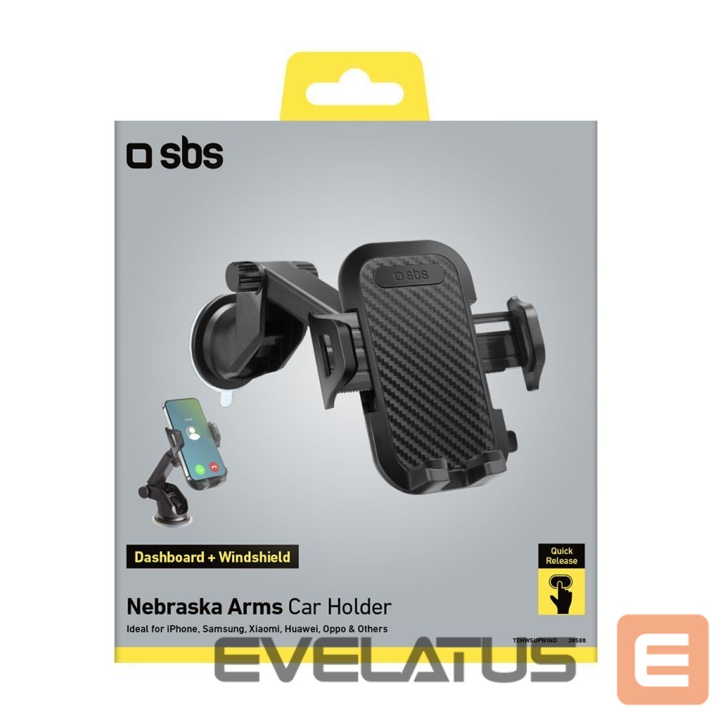Automaatne hoidja SBS SBS TEHWSUPWIND smartphone holder telescopic with suction cup - black