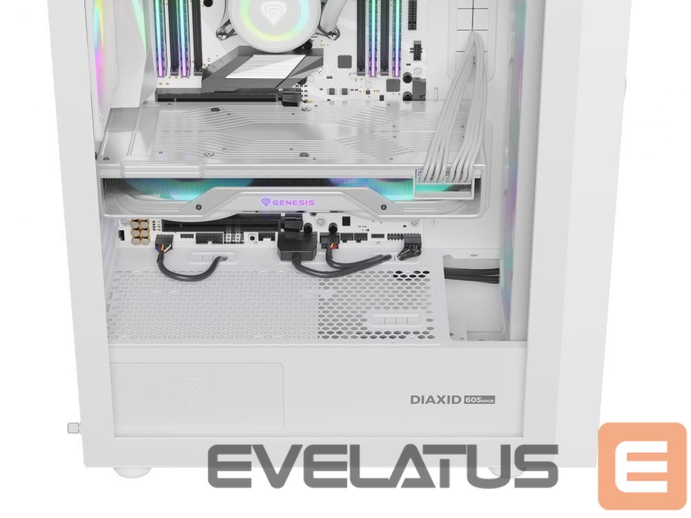 Arvuti komponendid Natec NATEC Genesis PC Case Diaxid 605 white