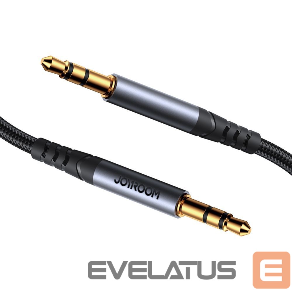 Üleminek Joyroom Joyroom stereo audio cable AUX 3.5 mm mini jack 1.2m black (SY-A08)
