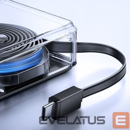 Väline aku Joyroom JR-PR1 10000mAh 22.5W Powerbank with Built-in Retractable USB-C Cable Black