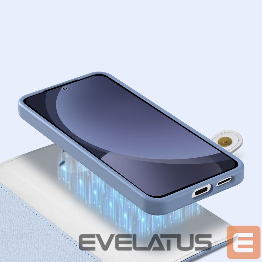 Tagakaaned Dux Ducis Dux Ducis Lawa Leather Case for Samsung Galaxy S25+ with Detachable Magnetic Wallet - Blue