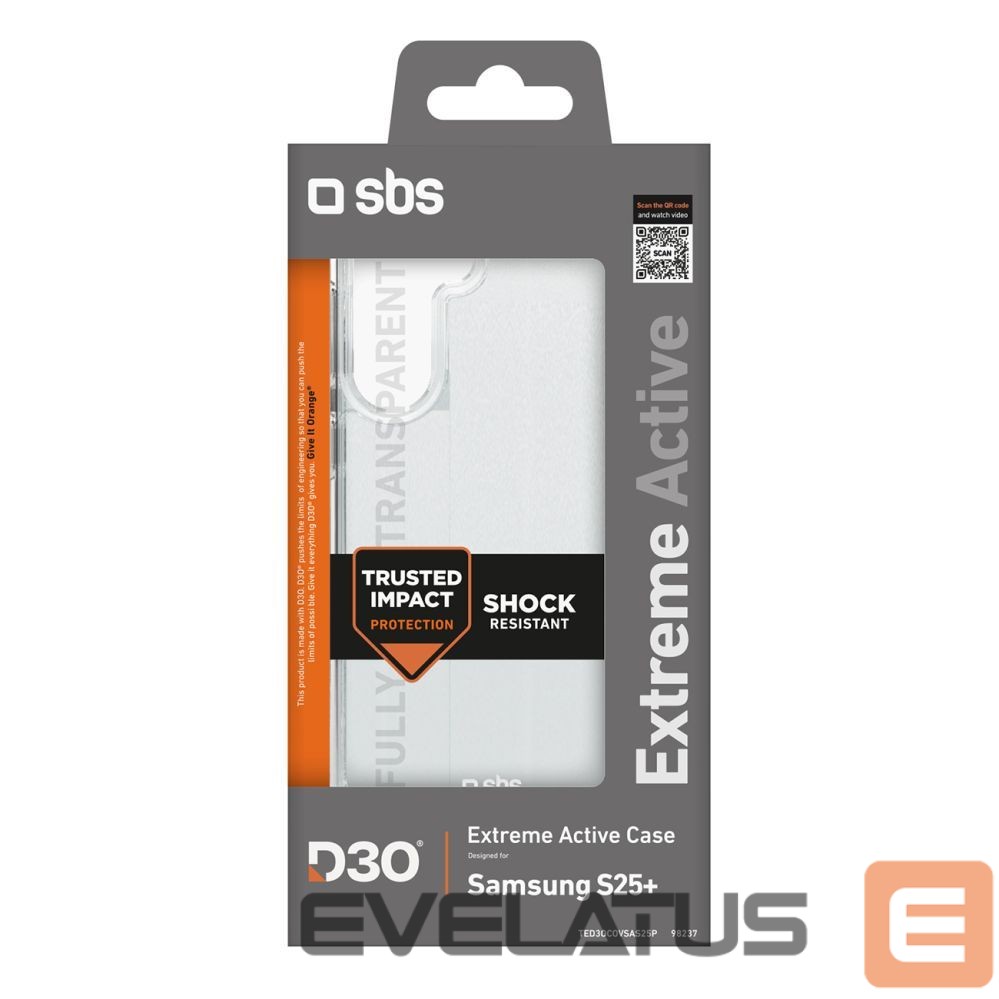 Tagakaaned SBS SBS D3O Case for Samsung Galaxy S25+ - Transparent
