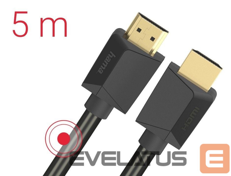 Elektritarbed ja tarvikud Hama High-Speed HDMI Cable, 4K, Plug - Plug, Ethernet, 5.0 m