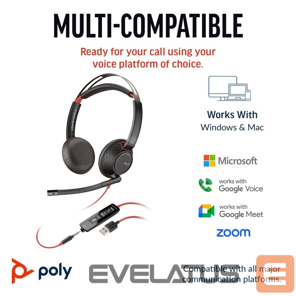 Arvutitarvikud HP HP Poly BW 5220 USB-C HS +3.5mmP USB-C/A