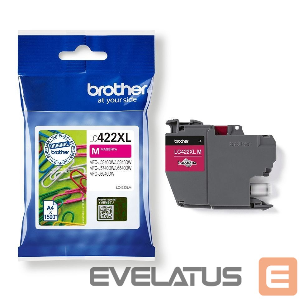Tarvikud ja tarvikud Brother LC422XLM Ink Cartridge, Magenta