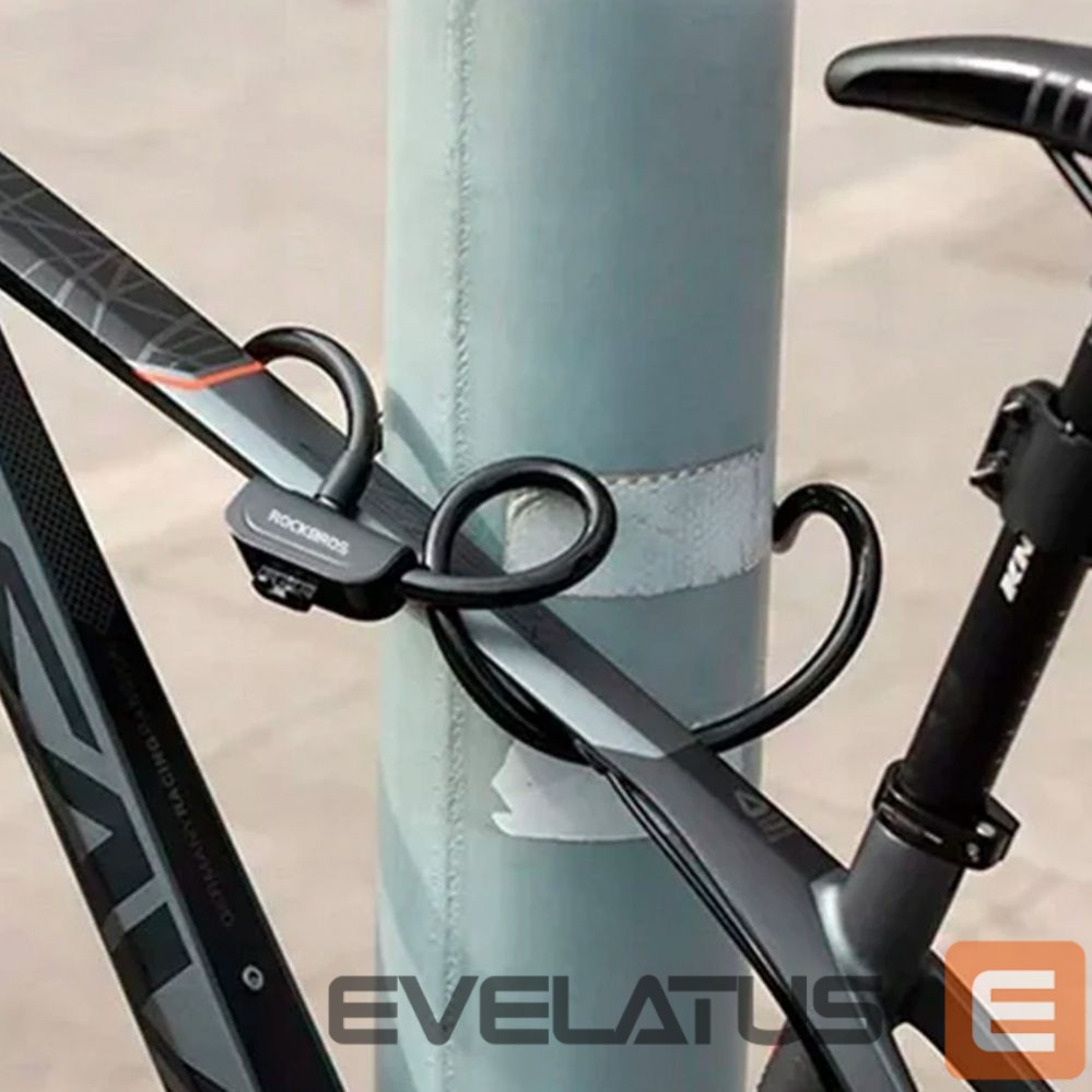 Jalgratta tarvik Rockbros Rockbros RKS515-BK bicycle lock with 1.1 m key - black