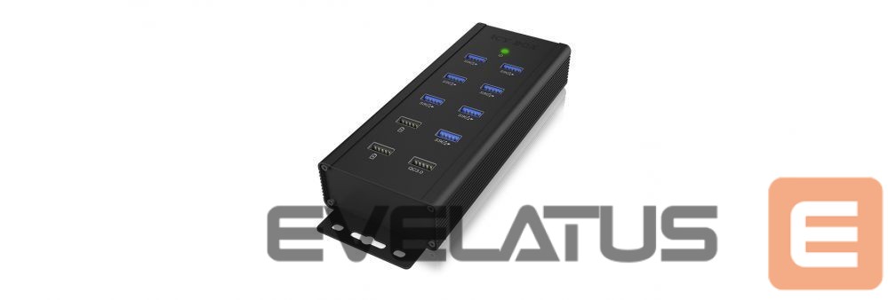 Ruuterid Raidsonic 7-port Industrial hub IB-HUB1703-QC3 0.71 m, Black, USB Type-A