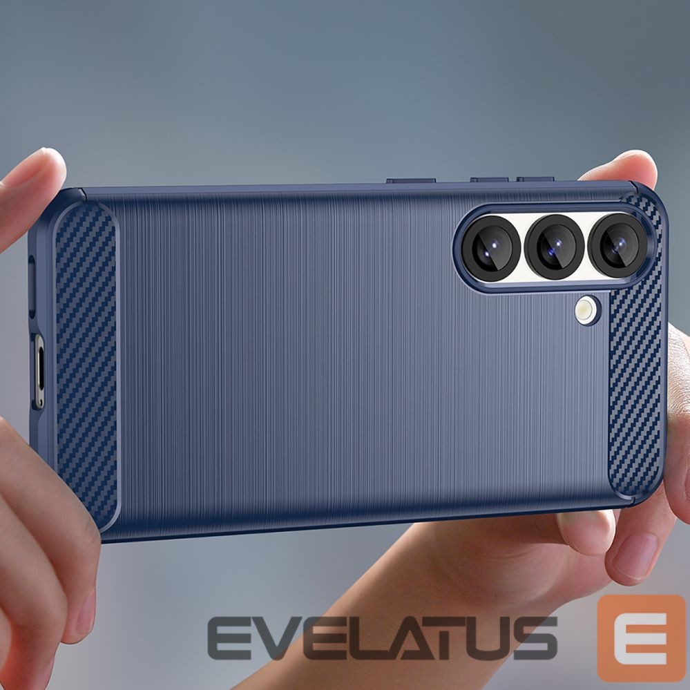 Tagakaaned Hurtel Carbon Case for Samsung Galaxy S25 Edge - Blue