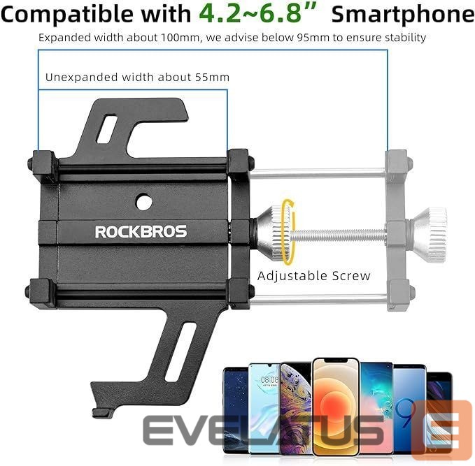Jalgratta tarvik Rockbros Rockbros 699-BK Aluminum Alloy Bike Phone Holder - Black