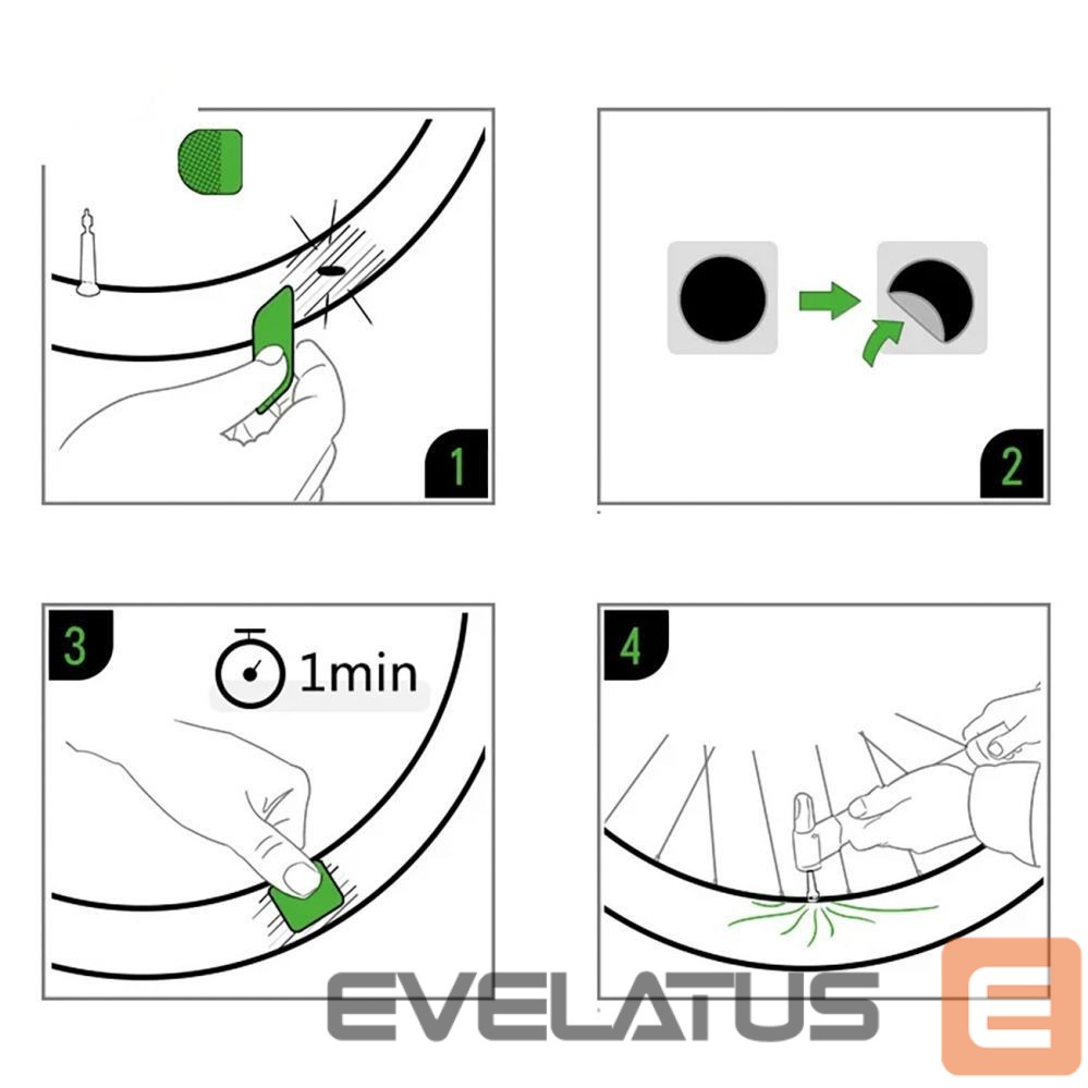 Teine toode Rockbros Rockbros GJ2001 repair kit for bicycle inner tubes - translucent