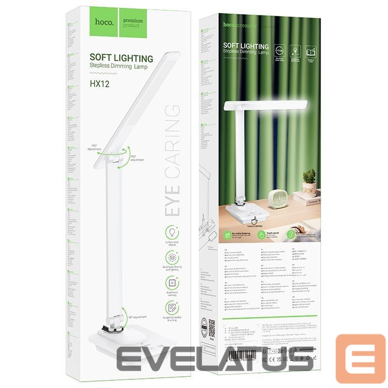 Laualamp Hoco HX12 Eye protection foldable table lamp White