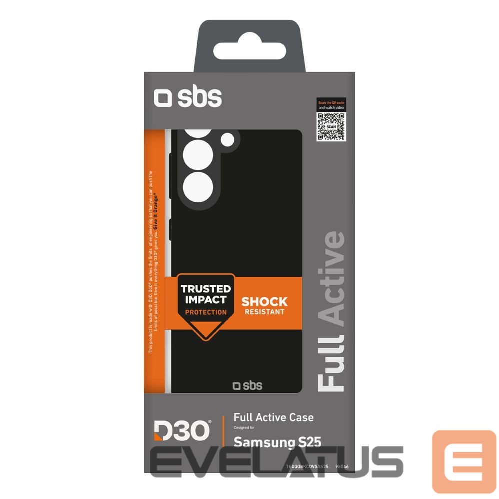 Tagakaaned SBS SBS D3O Case for Samsung Galaxy S25 - Black