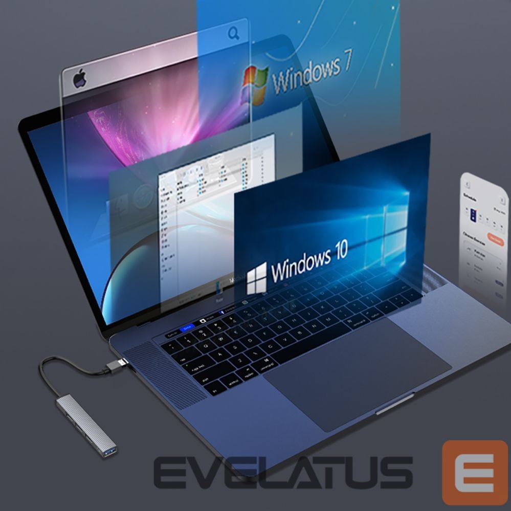 Üleminek Orico Orico AH-A13 USB-A Hub Docking Station 1x USB-A 3.0 + 3x USB-A 2.0 - Gray