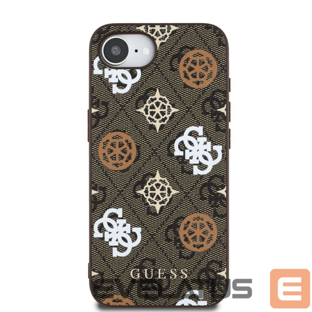 Tagakaaned Guess Guess PU 4G Peony case with MagSafe for iPhone 16e - brown
