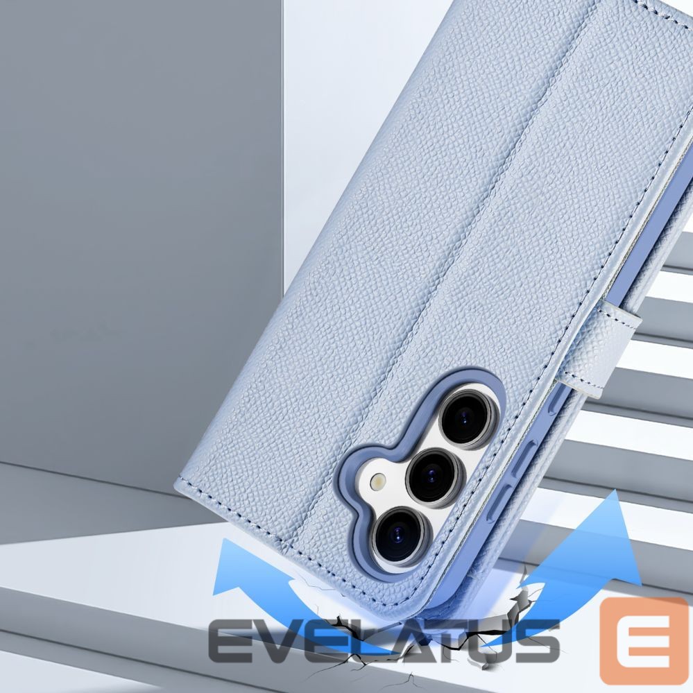 Tagakaaned Dux Ducis Dux Ducis Lawa Leather Case for Samsung Galaxy S25+ with Detachable Magnetic Wallet - Blue