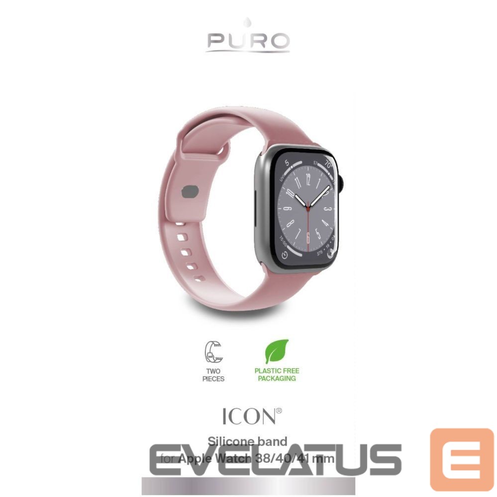 Rihm Puro Puro Icon Silicone Strap for Apple Watch 38 / 40 / 41 mm - Pink (2 pcs.)