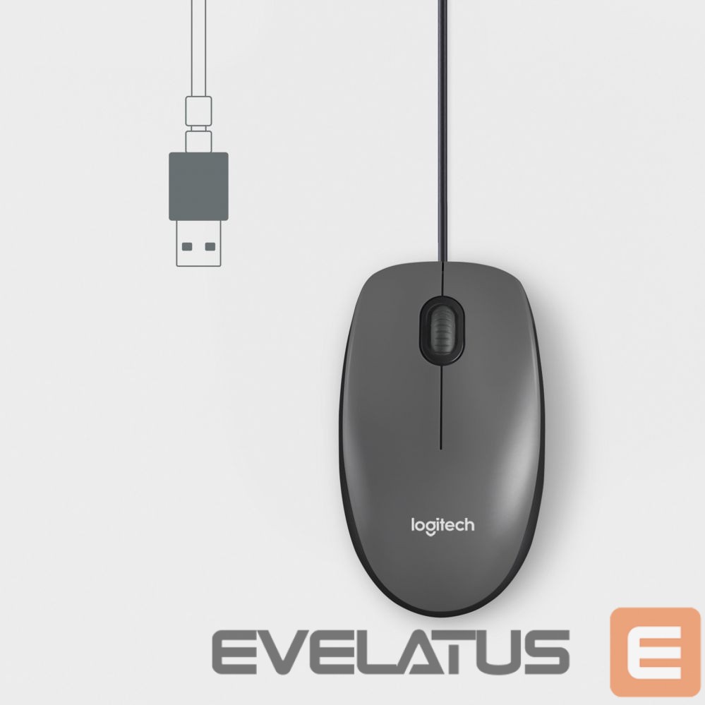 Arvutihiir Logitech Mouse M100 Optical, Black, Wired