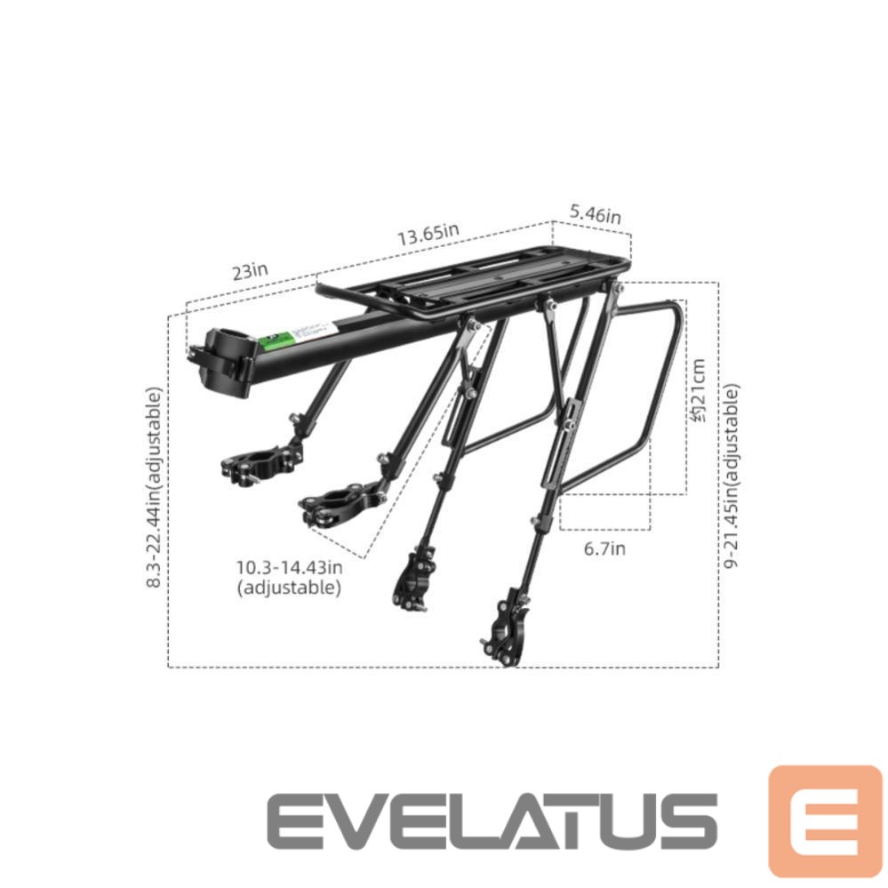 Jalgratta tarvik Rockbros Rockbros 33210004001 bicycle rack with shelf - black