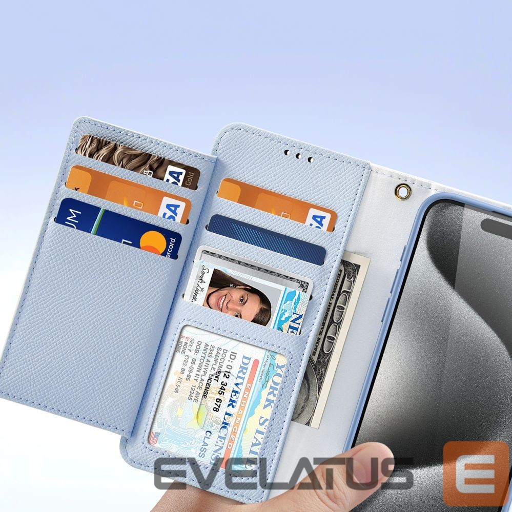 Tagakaaned Dux Ducis Dux Ducis Lawa Leather Case for iPhone 15 Pro - Blue