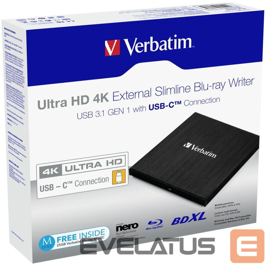 Arvuti komponendid Verbatim VERBATIM 43888 Verbatim Ultra HD 4K Exte