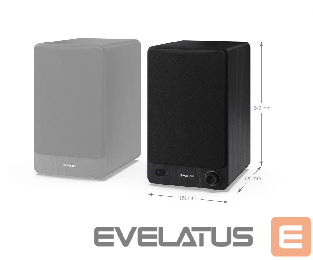Arvutikõlarid Sharp CP-SS30 Bookshelf Speakers, Black