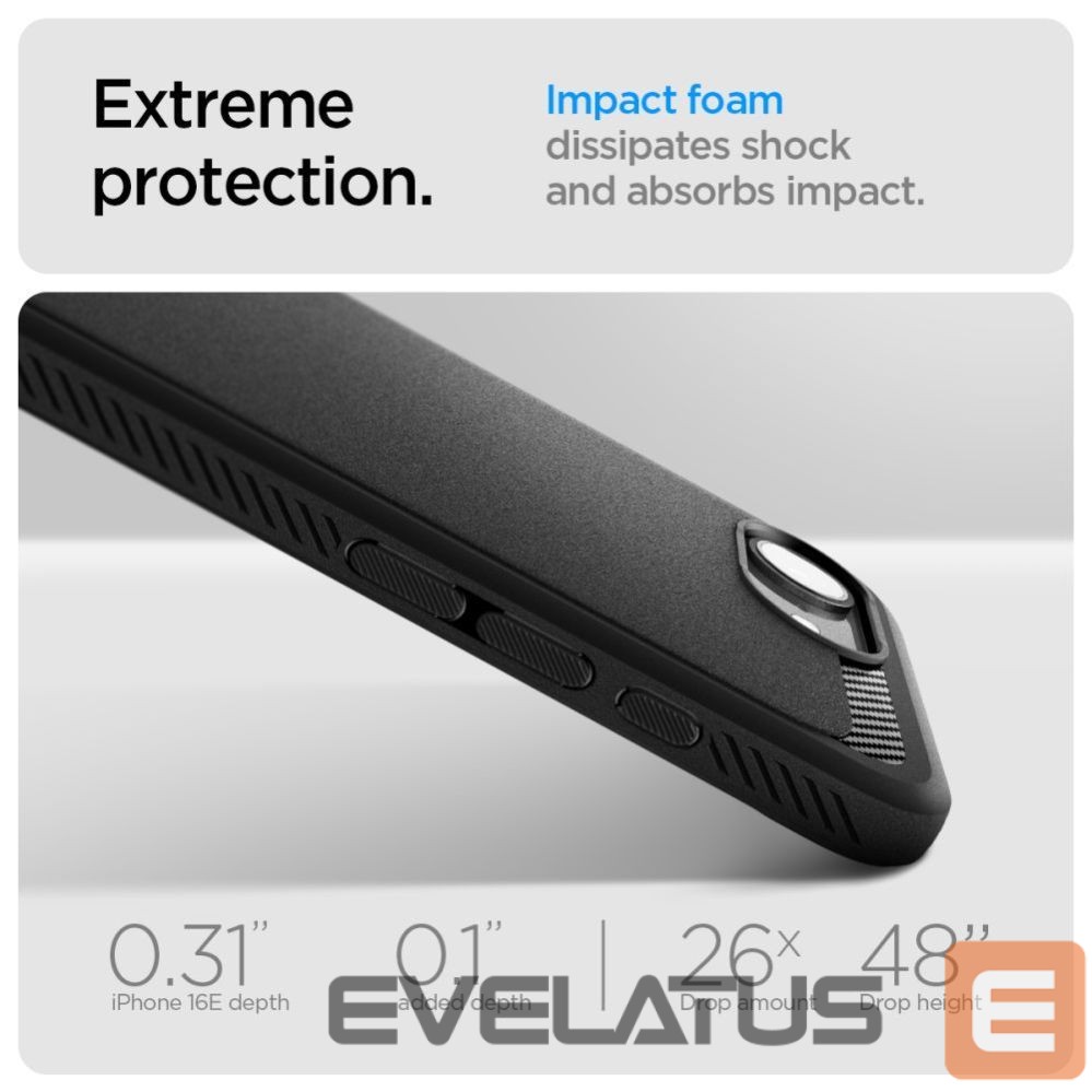 Tagakaaned Spigen Spigen Rugged Armor MagSafe case for iPhone 16e - black