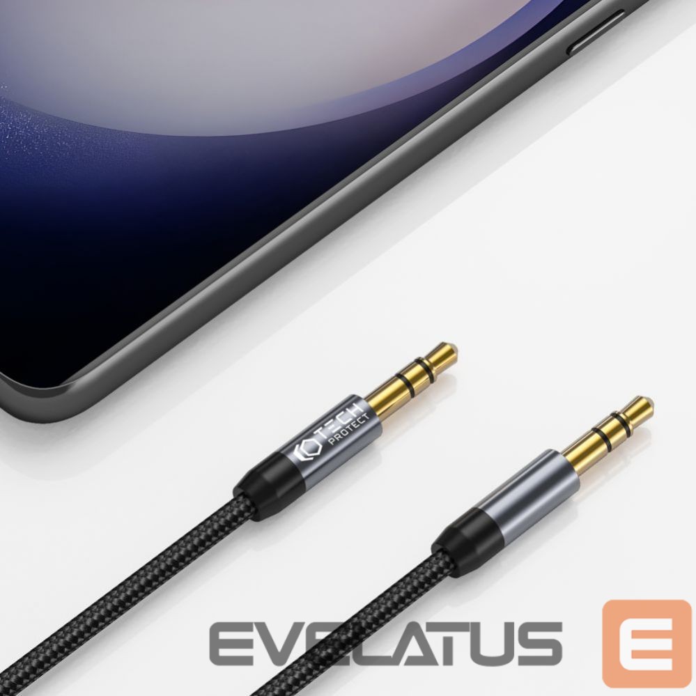 Kaabel Tech-Protect Tech-Protect UltraBoost cable 3.5mm mini jack / 3.5mm mini jack 1.5m - black
