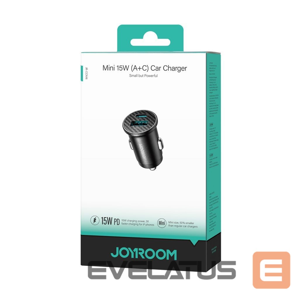 Adaptrid Joyroom Joyroom JR-CCN16 Mini 15W Car Charger - Black