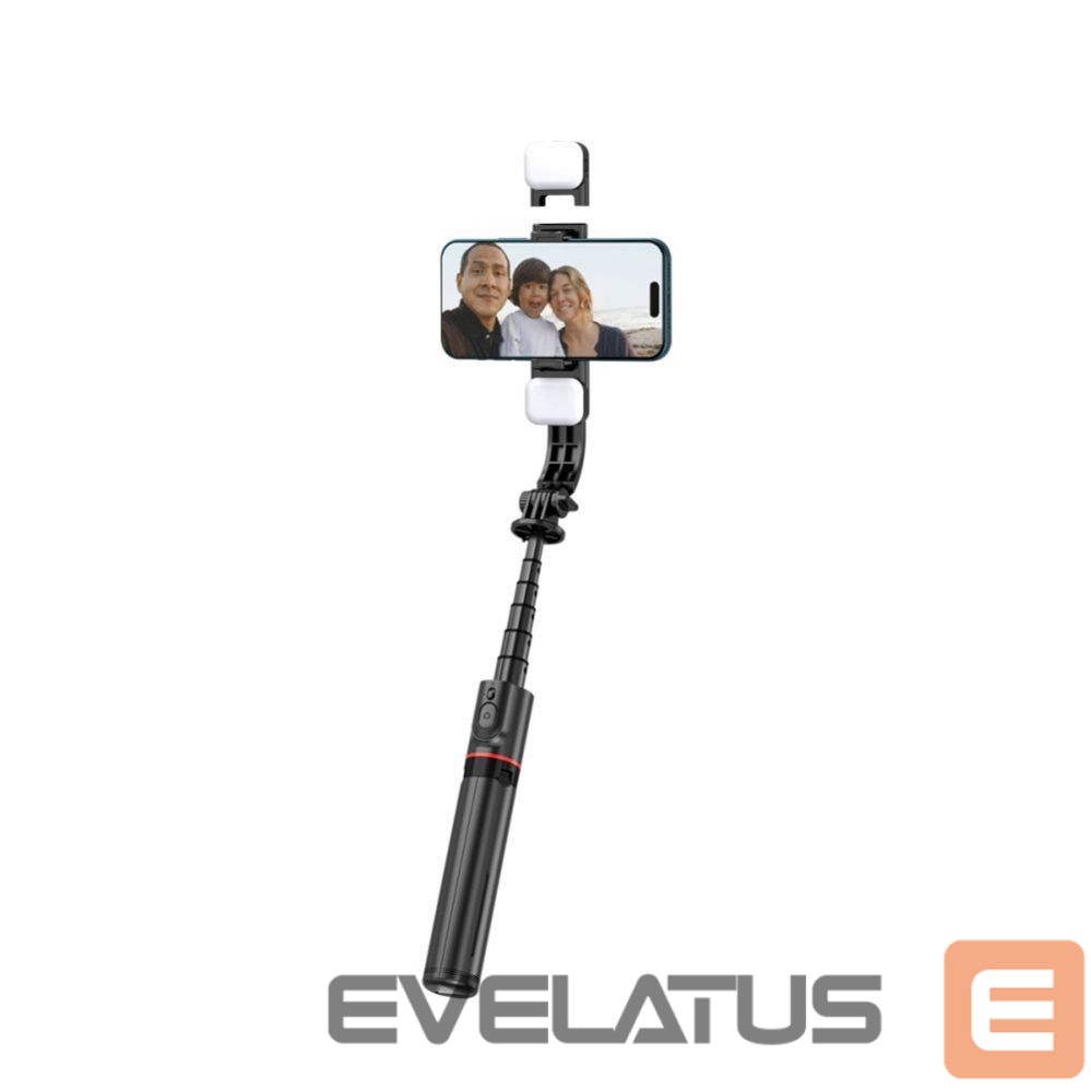 Kaameratarvik Tech-Protect Tech-Protect L05S Bluetooth Selfie Stick with Tripod up to 105cm with LED Light - Black