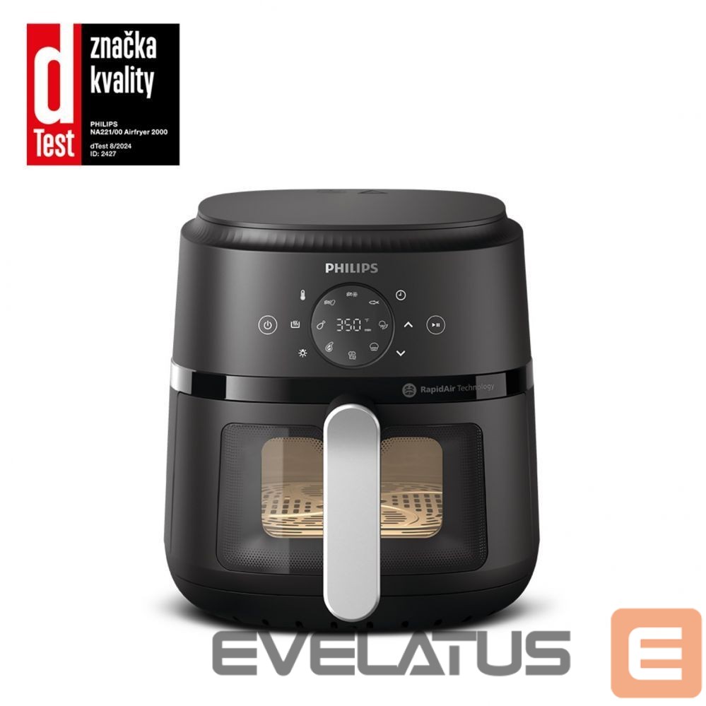 Lauagrillid Philips NA221/00 Airfryer, Capacity 4.2 L, Black/Silver