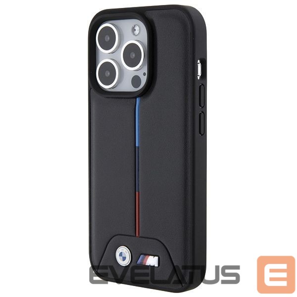 Tagakaaned BMW BMW Quilted Tricolor iPhone 15 Pro Case - Black