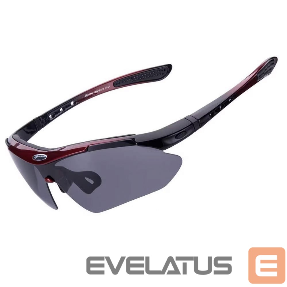 Jalgratta tarvik Rockbros Rockbros 10001 polarizing cycling glasses - black and red