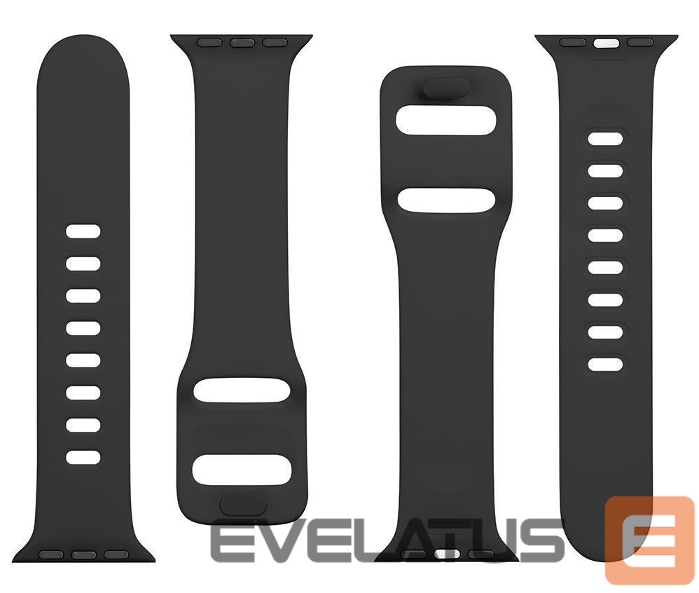 Rihm Tactical Apple Watch 38/40/41mm Silicone Strap with Buckle Black