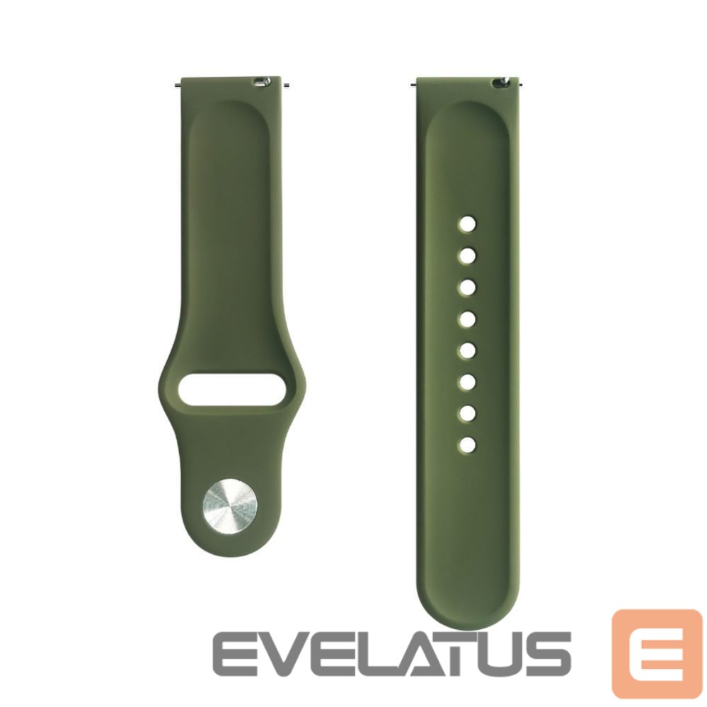 Rihm Evelatus Evelatus Watch 22mm Silicone Loop Watch Straps (130mm M/L) Dark Green
