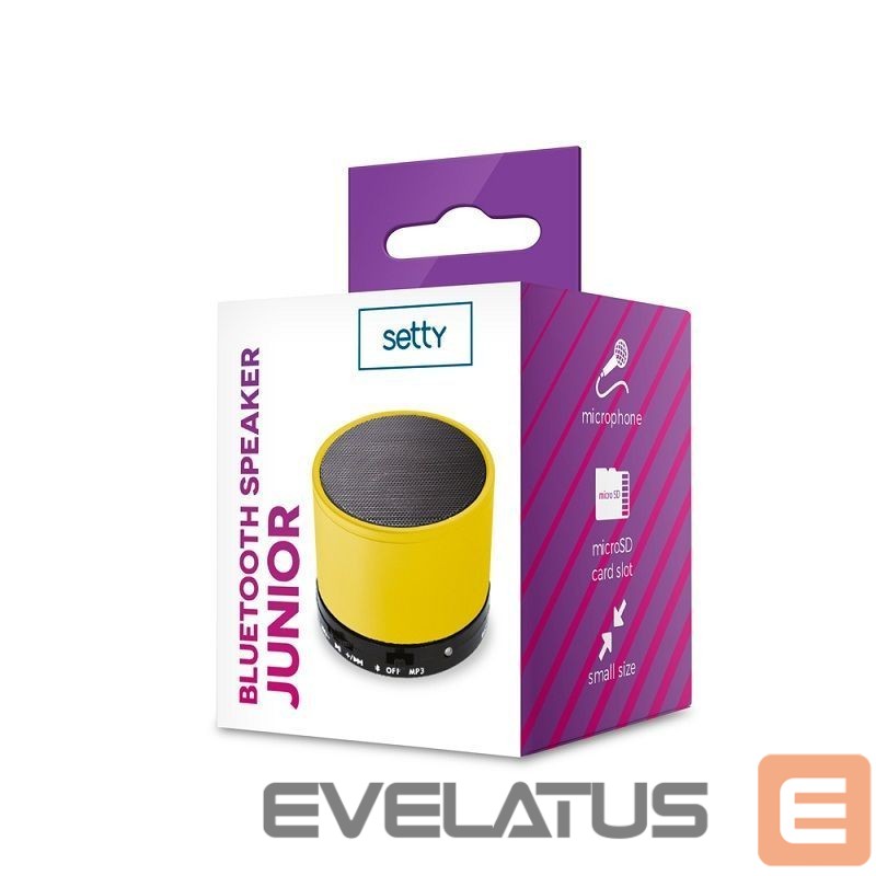 Juhtmevabad kõlarid Setty Junior bluetooth speaker Yellow