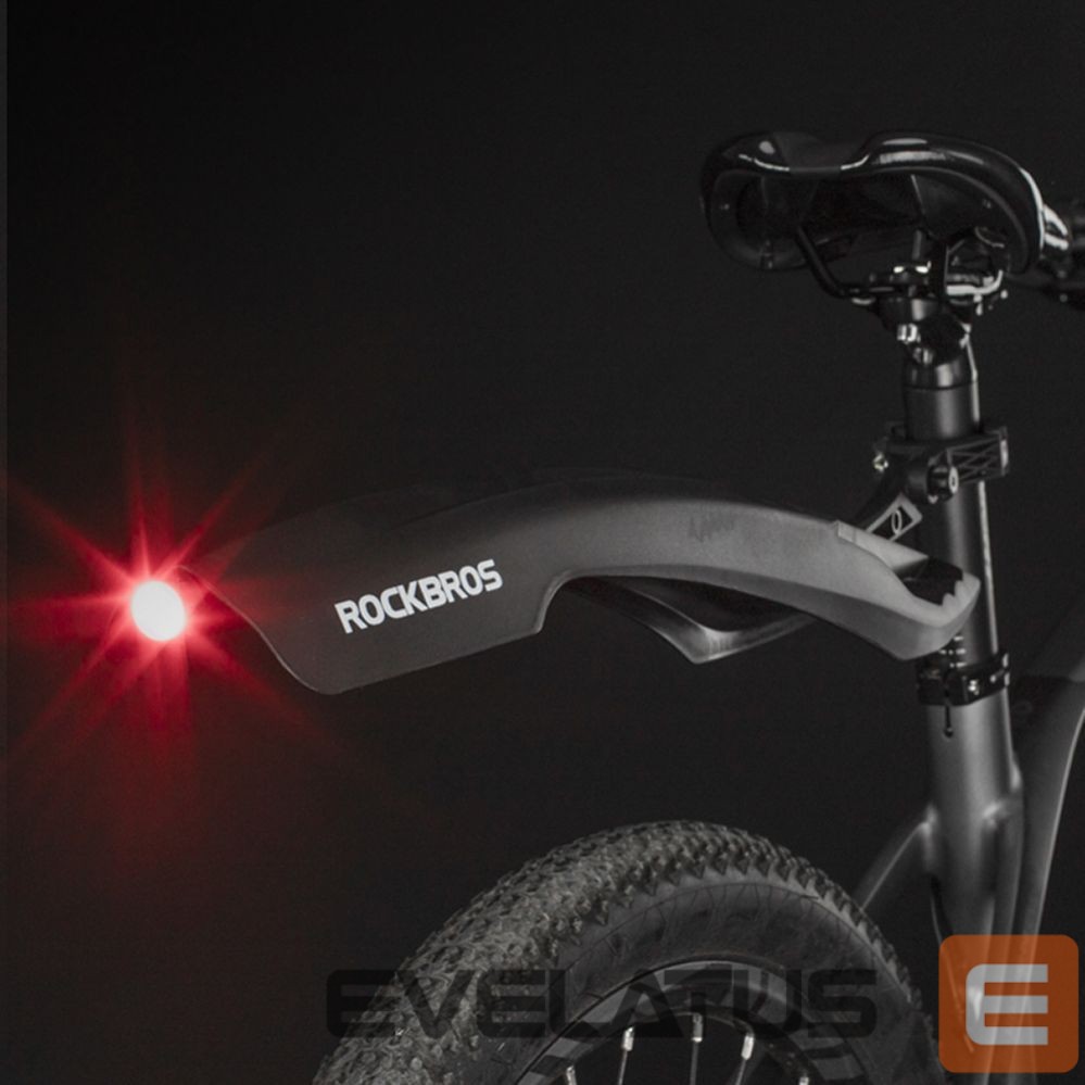Jalgratta tarvik Rockbros Rockbros DNB8001 mudguard with red LED light - black