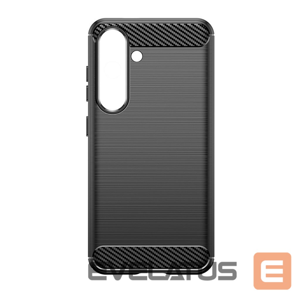 Tagakaaned Hurtel Carbon Case for Samsung Galaxy S25 Edge - Black