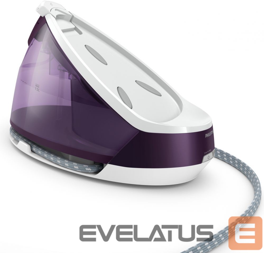 Triikrauad Philips Ironing System GC7933/30 PerfectCare Compact Plus 2400 W, 1.5 L, 6.5 bar, Auto power off, Vertical steam function, Calc-clean function, Purple, 120 g/min
