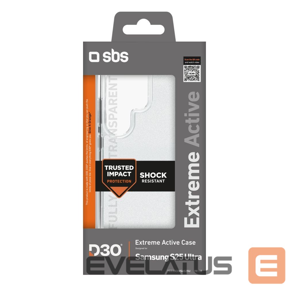 Tagakaaned SBS SBS D3O Case for Samsung Galaxy S25 Ultra - Transparent