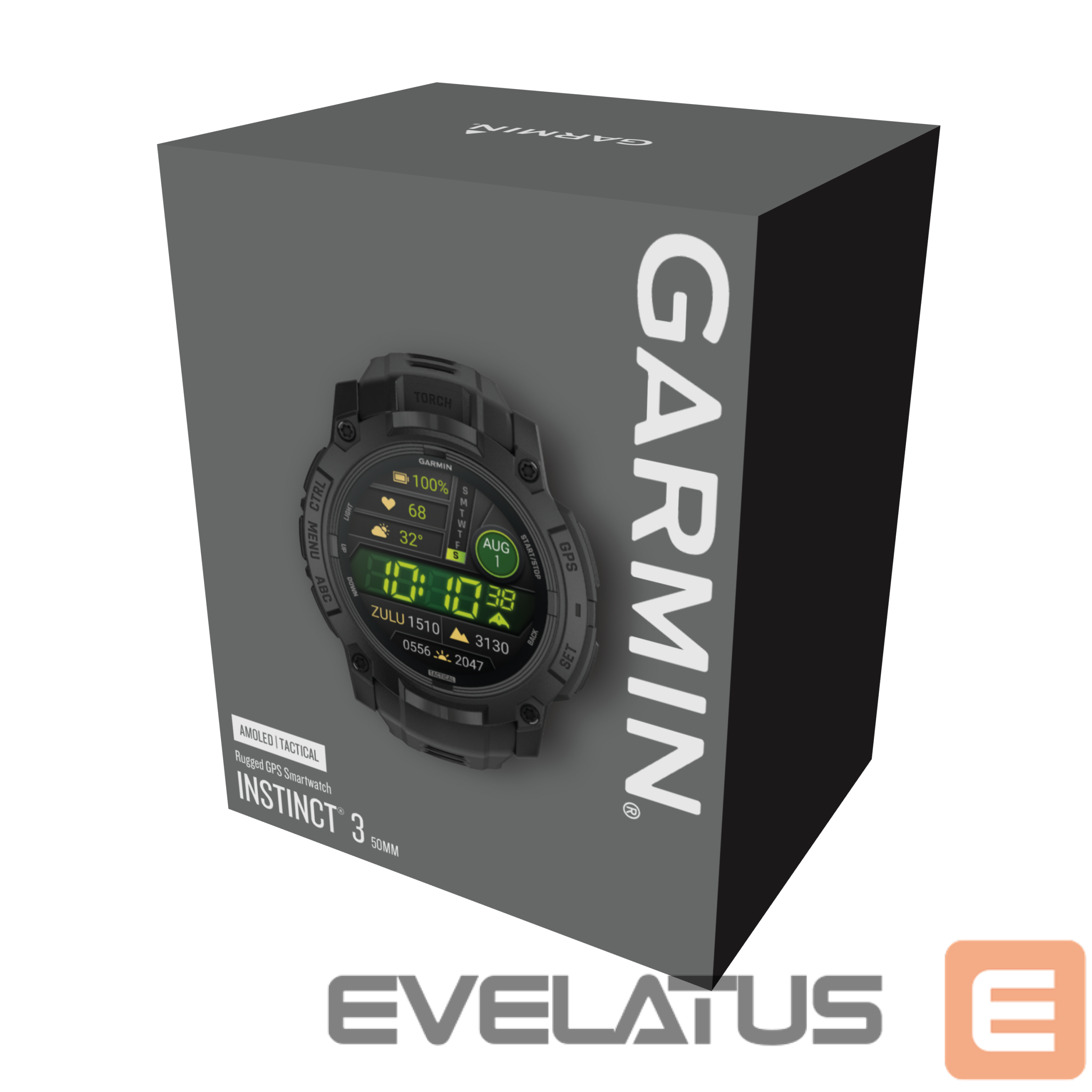 Nutikell Garmin Instinct 3 50mm Amoled Tactical Edition Black (010-03020-50)