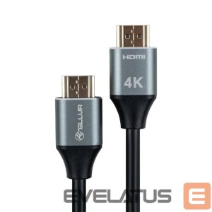 Kaabel Tellur  High Speed HDMI 2.0 cable, 4K 18Gbps plug-plug Ethernet gold-plated 3m black 