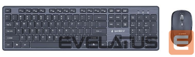 Arvuti klaviatuur Gembird KEYBOARD +MOUSE WRL ENG/DESKTOP BK KBS-WCH-04