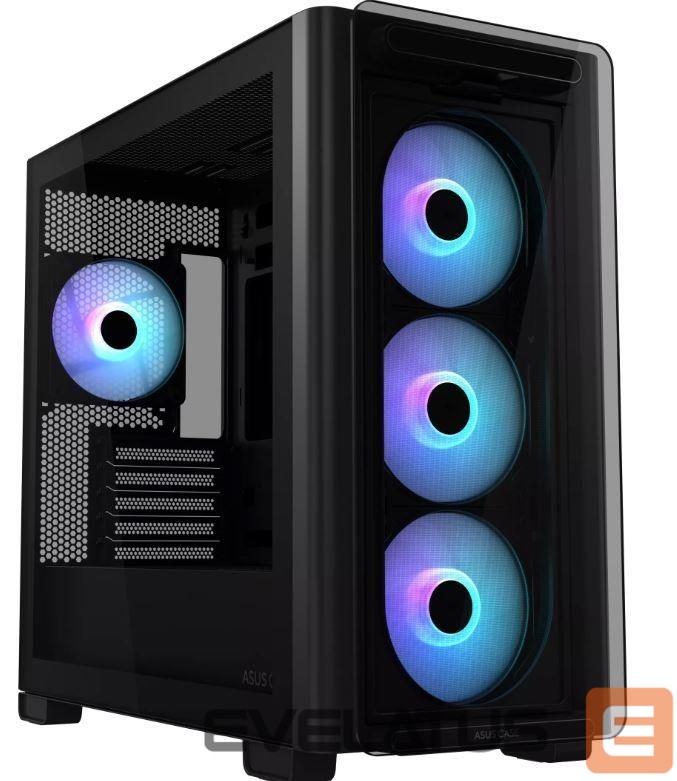 Arvuti korpus Asus Case||A23 PLUS|MidiTower|Case product features Transparent panel|MicroATX|MiniITX|Colour Black|A23PLUSTG/ARGBBLACK