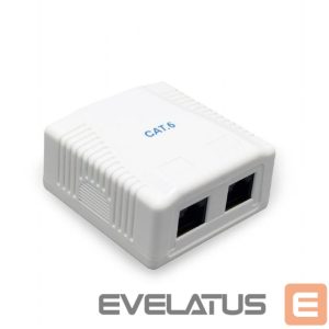 Võrgulülitid Gembird  CABLE ACC MOUNT BOX CAT6 UTP/2P NCAC-2U6-01 