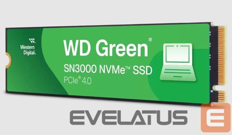 Kõvaketas SSD Western Digital SSD||Green|500GB|M.2|PCIe Gen4|NVMe|Write speed 4100 MBytes/sec|Read speed 5000 MBytes/sec|2.3mm|TBW 100 TB|WDS500G4G0E