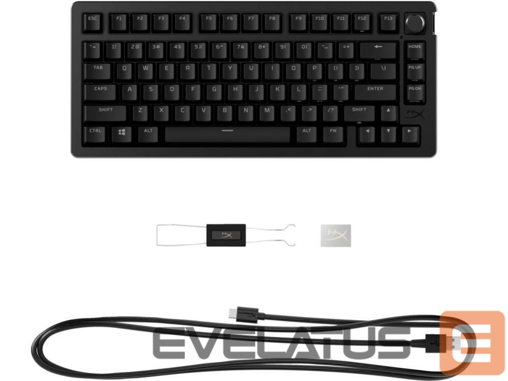 Arvuti klaviatuur HyperX KEYBOARD ALLOY RISE 75 S BLACK/7G7A4AA#ABA
