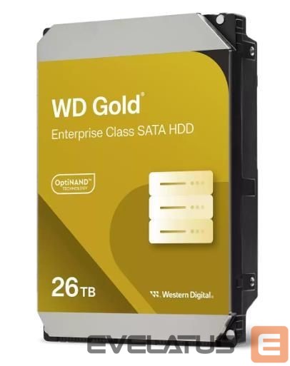Kõvaketas HDD Western Digital HDD||Gold|26TB|SATA|512 MB|7200 rpm|3,5"|WD261KRYZ