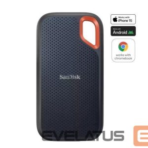 Kõvaketas SSD SANDISK BY WESTERN DIGITAL  External SSD||Extreme|8TB|USB-C|Write speed 1000 MBytes/sec|Read speed 1050 MBytes/sec|SDSSDE61-8T00-G25 