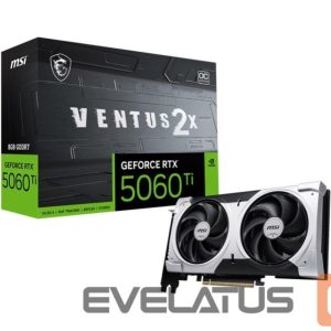 Graafikakaart / ideokaardid MSI  Graphics Card||NVIDIA GeForce RTX 5060 Ti|8 GB|GDDR7|128 bit|PCIE 5.0 16x|Dual Slot Fansink|1xHDMI|3xDisplayPort|5060TI8GVENTUS2XOCPL 