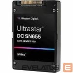 Kõvaketas SSD Western Digital  SSD||SSD series Ultrastar DC SN655|3.84TB|PCIe Gen4|NVMe|NAND flash technology TLC|Write speed 2600 MBytes/sec|Read speed 6800 MBytes/sec|Form Factor U.3|MTBF 25000000 hours|0TS2461 